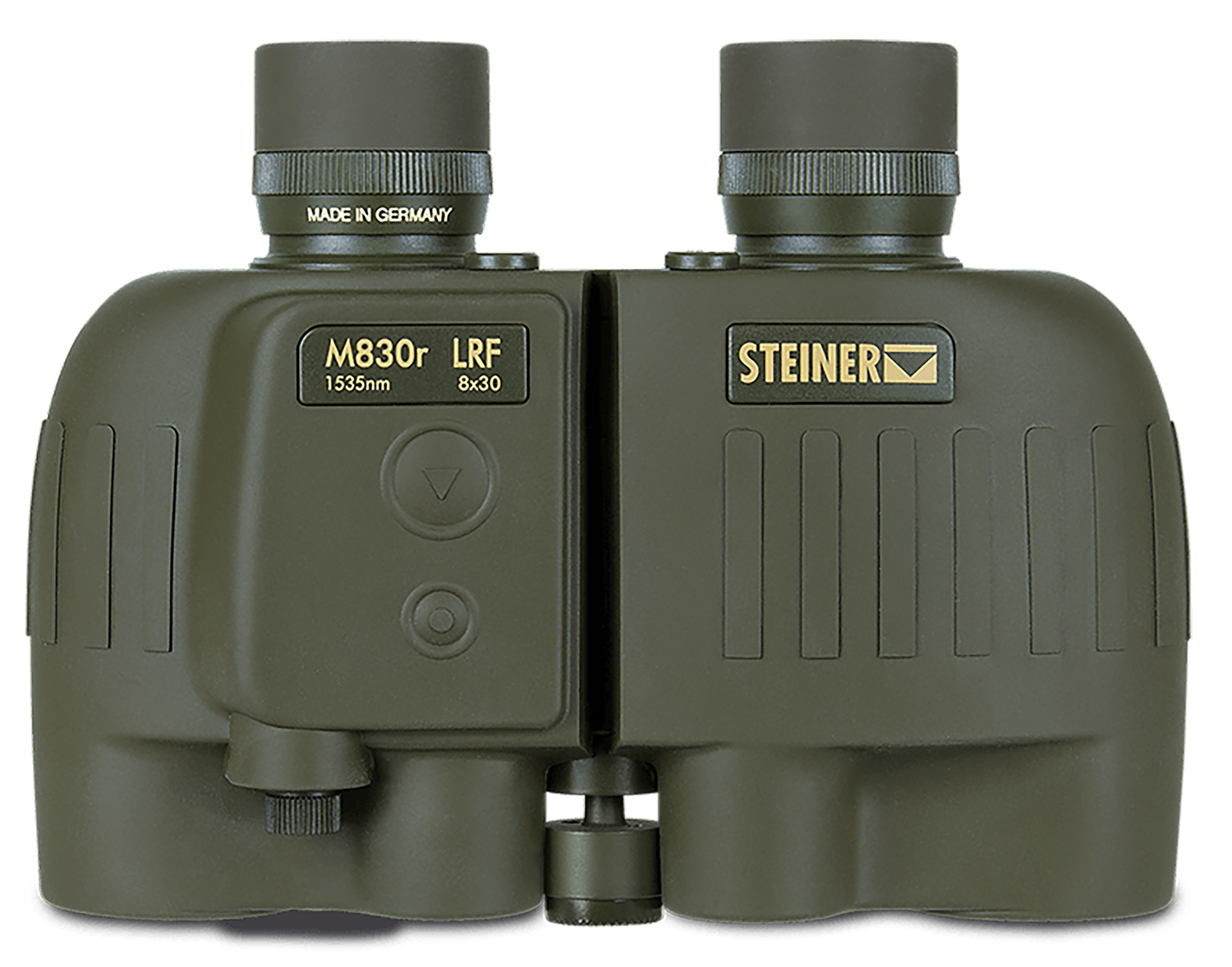 Steiner 2681 M830r LRF 1535nm 8x30mm Floating Prism Green Rubber Armor Makrolon Features Tripod Mount