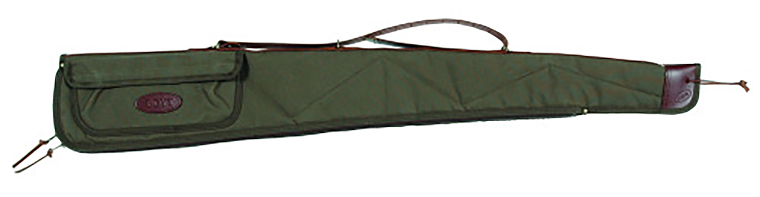 Boyt Harness 0GCWC5011 Signature Shotgun Case made of Waxed Canvas with OD Green Finish, Quilted Flannel Lining, Accessory Pocket & Lockable Zippers 50