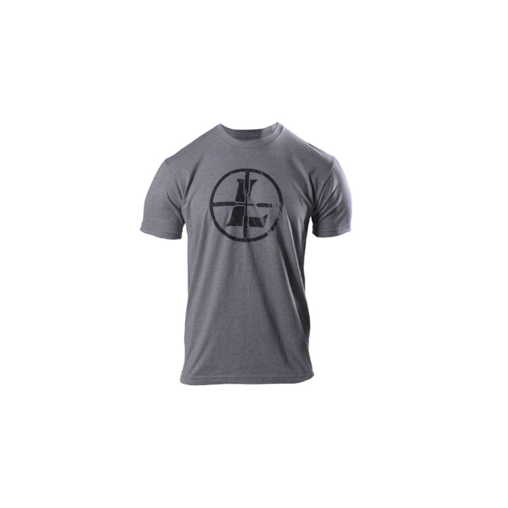 Leupold 177620 Distressed Reticle  Graphite Heather Cotton/Polyester Short Sleeve Medium | 030317023188