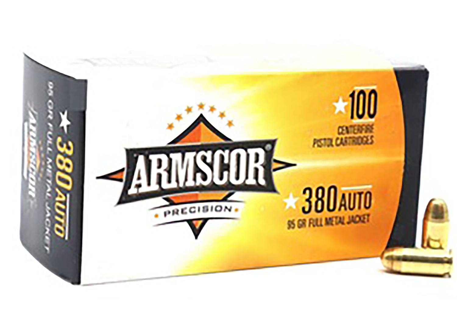 Armscor 50315 Precision Value Pack 380 ACP 95 gr Full Metal Jacket (FMJ) 100 Per Box/12 Cs