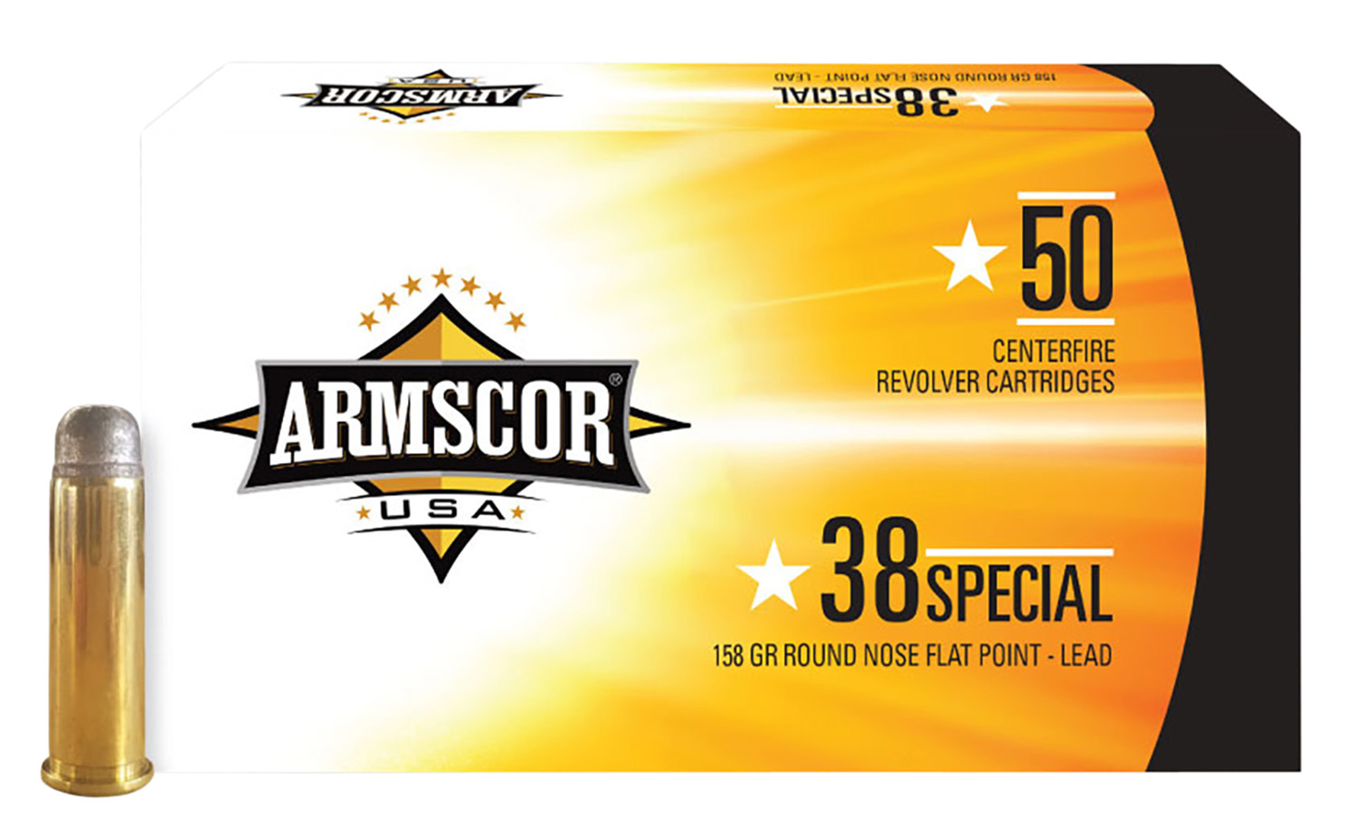 Armscor FAC385N USA  38 Special 158 gr Lead Round Nose Flat Point (LRNFP) 50 Per Box/20 Cs