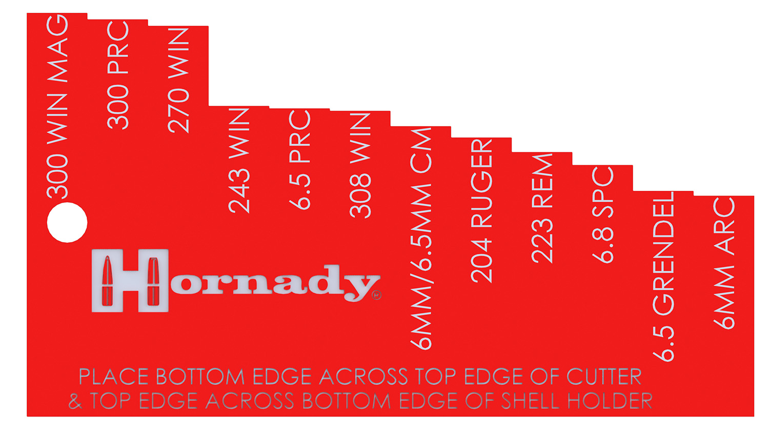 Hornady 050416 Universal Trim Length Gauge Red Multi-Caliber