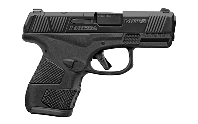 Mossberg 89046 MC2sc SubCompact 9mm Luger Caliber with 3.40 Inch Barrel, 101 Capacity, Matte Black Finish Frame, Serrated/Optic Cut Black DLC Stainless Steel Slide  Aggressive Textured Polymer Grip  | 9x19mm NATO | 015813890465