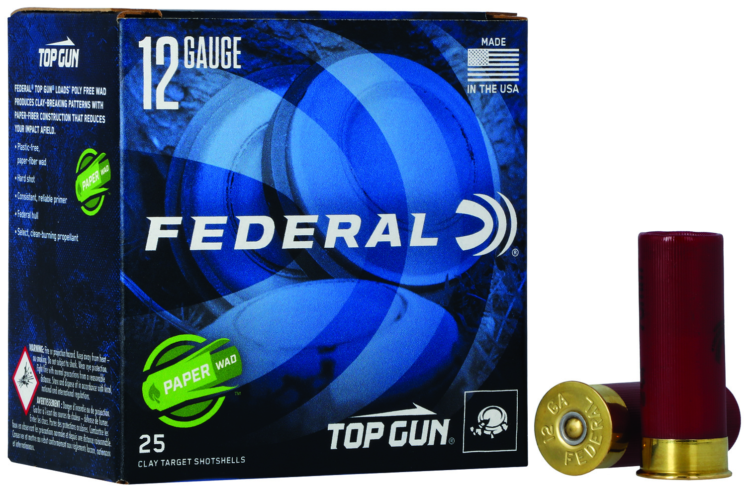 Federal TG12WS175 Top Gun  Paper Wad 12 Gauge 2.75