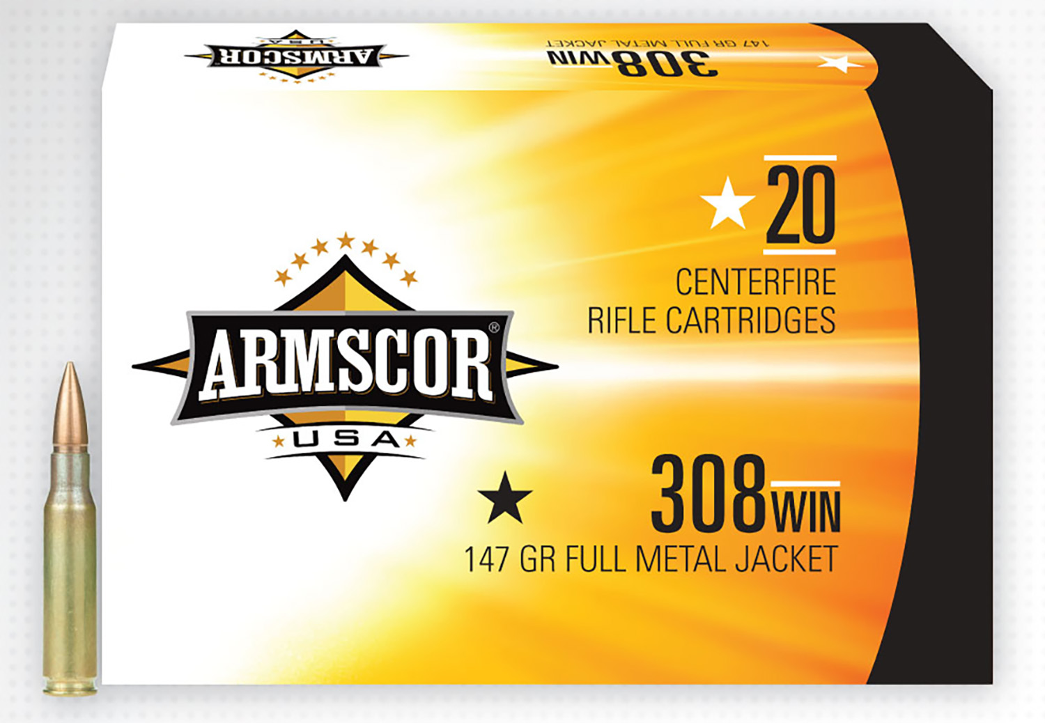 Armscor 50170PH Precision  308 Win 147 gr Full Metal Jacket (FMJ) 20 Per Box/25 Cs