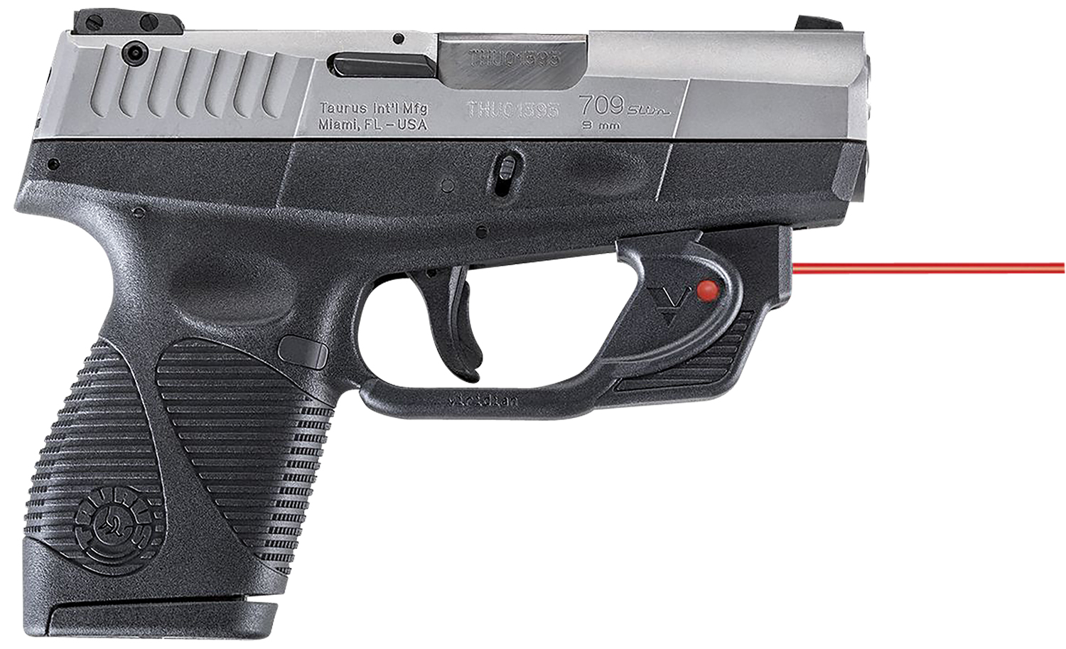 Viridian 9120002 E-Series  Black w/Red Laser Fits Ruger 709 Slim/740 Slim Handgun
