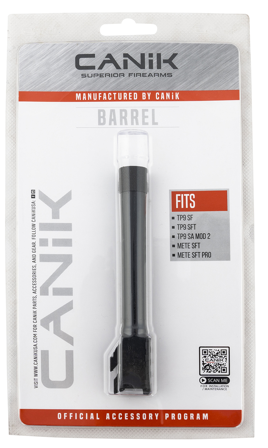 Canik PACN0022 TP9 Full Size  9mm Luger Black Melonite Barrel Fits Canik TP9SF, TP9SFx, Mete SFT