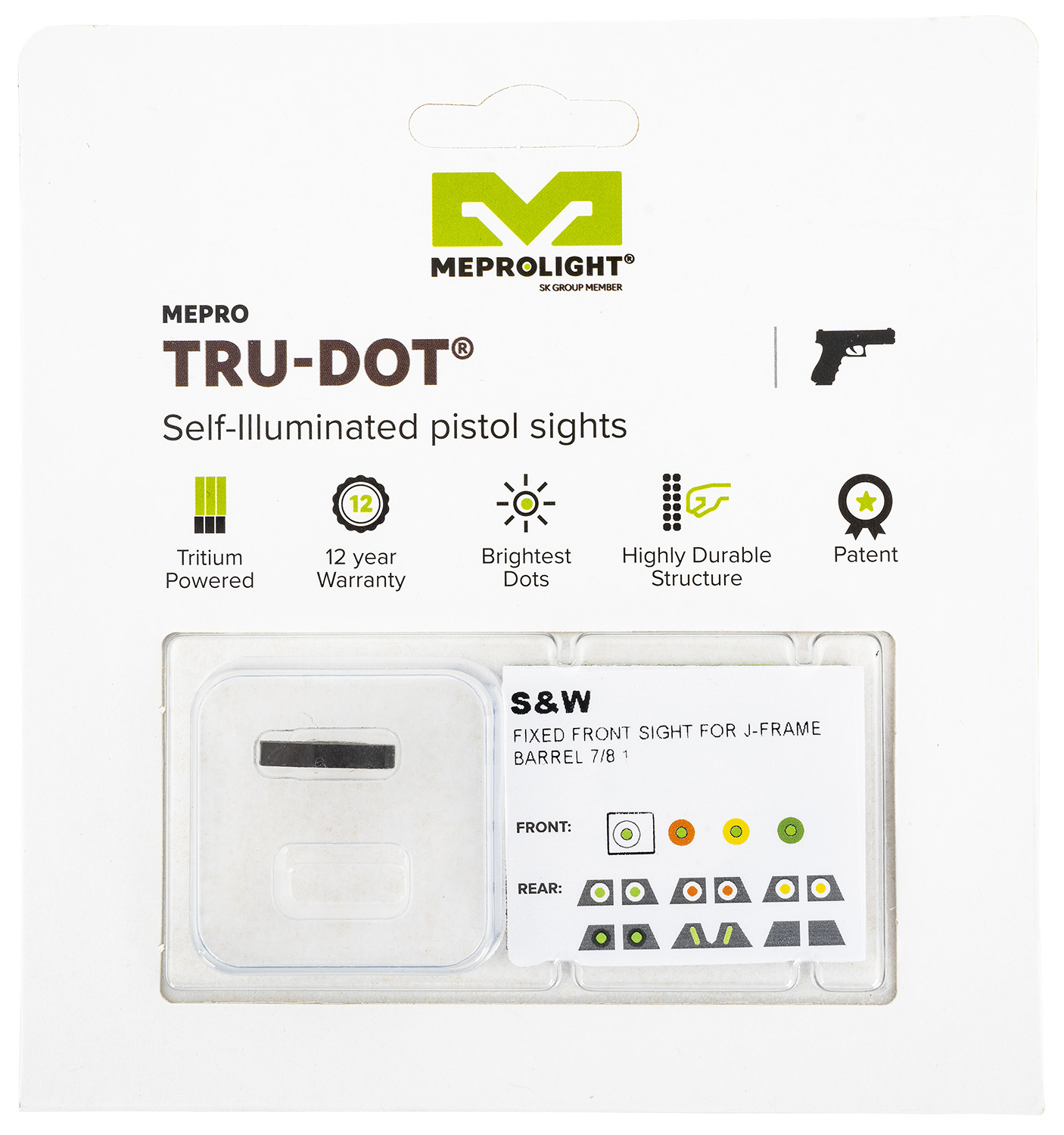 Meprolight USA  Tru-Dot  Black | Green Tritium Front Sight