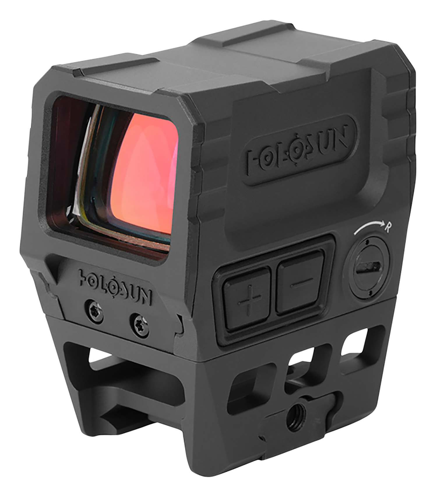 Holosun  AEMS CORE Black Anodized 1x 2 MOA Illuminated Green Dot Reticle Features Lower 1/3 Co-Witness Mount