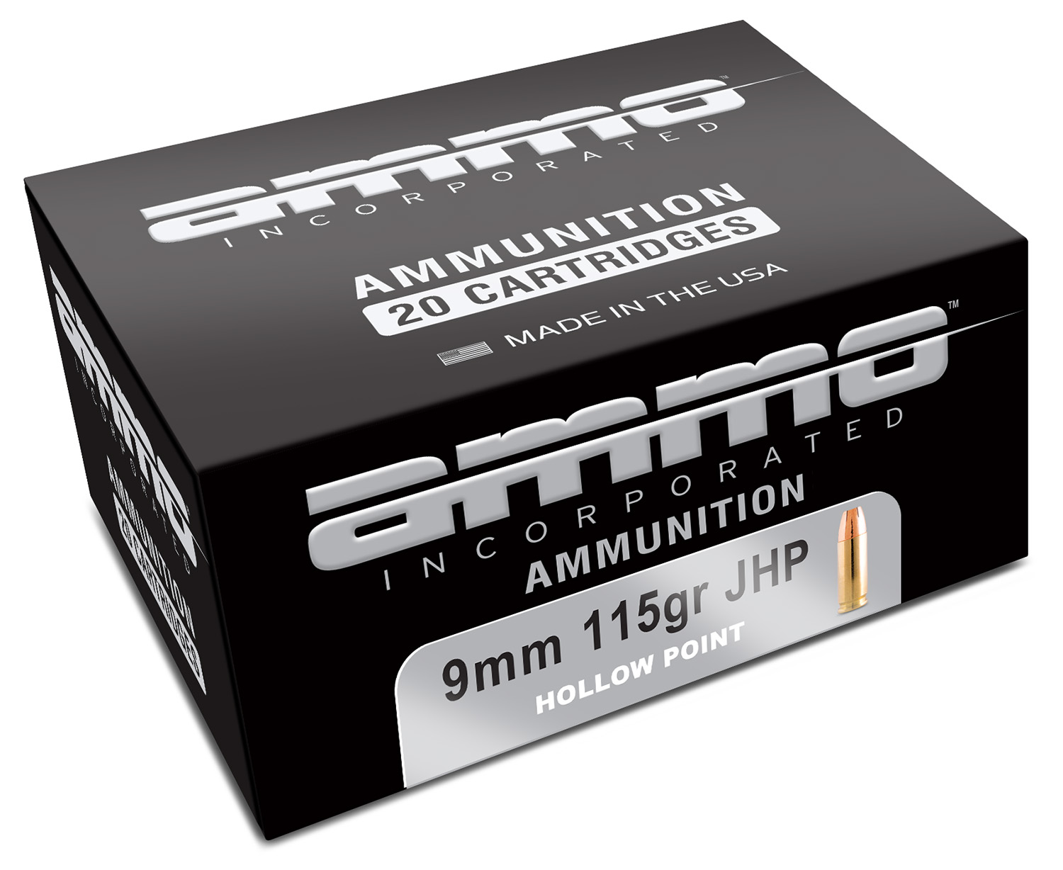 Ammo Inc 9115JHPA20 Signature  9mm Luger 115 gr Jacketed Hollow Point (JHP) 20 Per Box/10 Cs