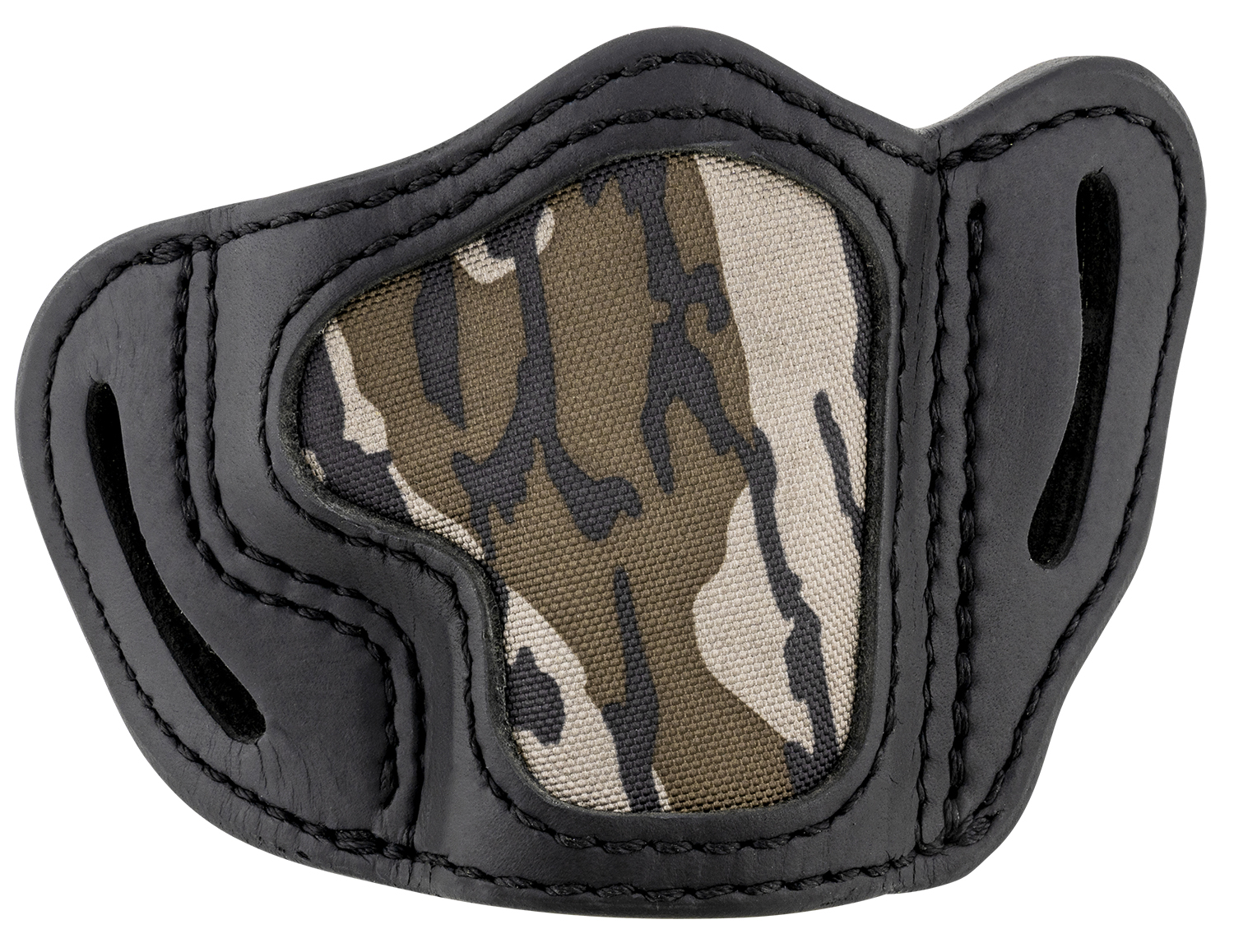 1791 Gunleather MOBHCSBLR BHC Optic Ready OWB Size C Mossy Oak/Stealth Black Leather Belt Slide Compatible w/Glock 43/Sig P365/Walther PPK Right Hand