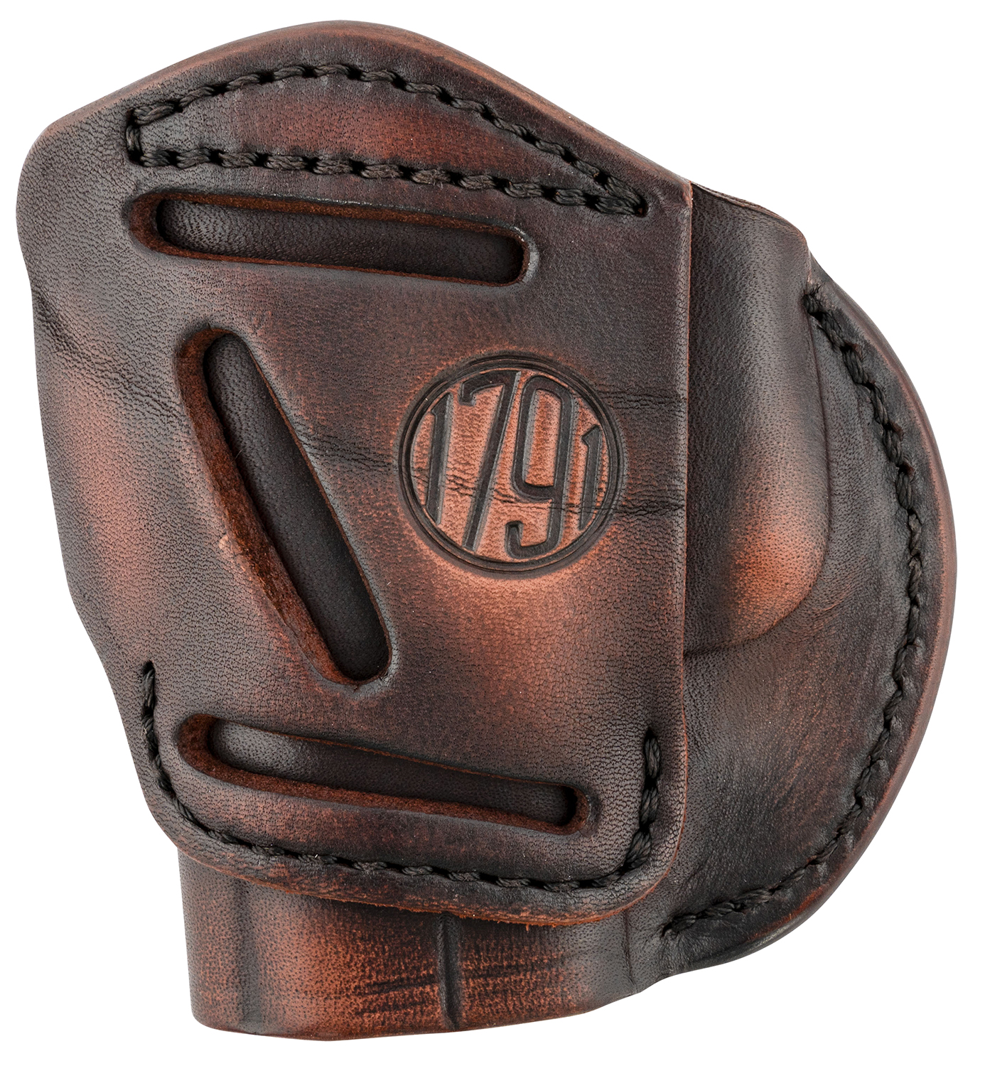 1791 Gunleather 4WH3VTGR 4-Way  IWB/OWB Size 03 Vintage Leather Belt Clip Compatible w/Glock 26/Ruger LC9/S&W M&P Shield/2.0 9/40 Right Hand