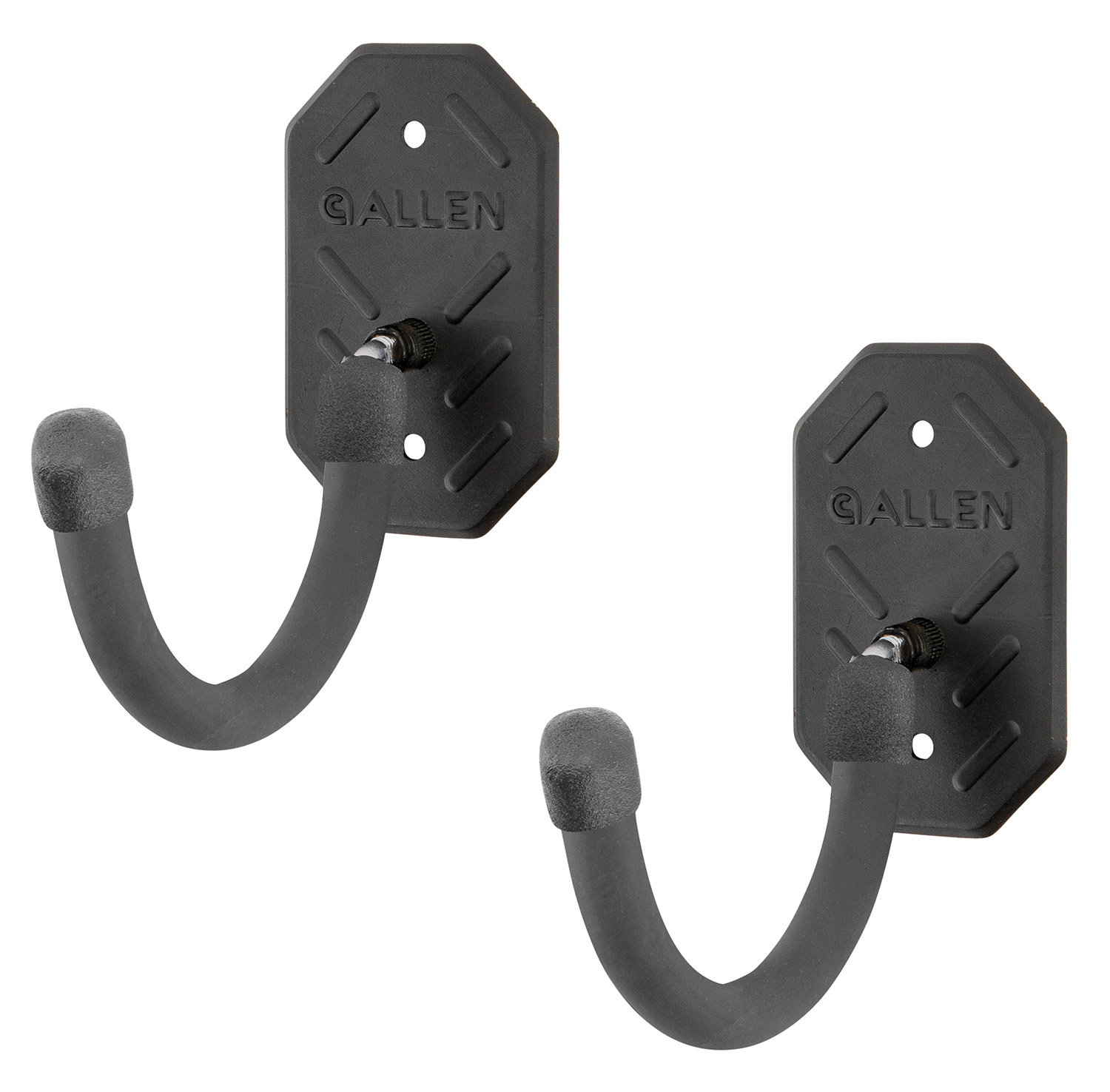Allen 5652 Defender Hooks Black Steel Screw On 3.50 Inch Long 2 pk | 026509061526