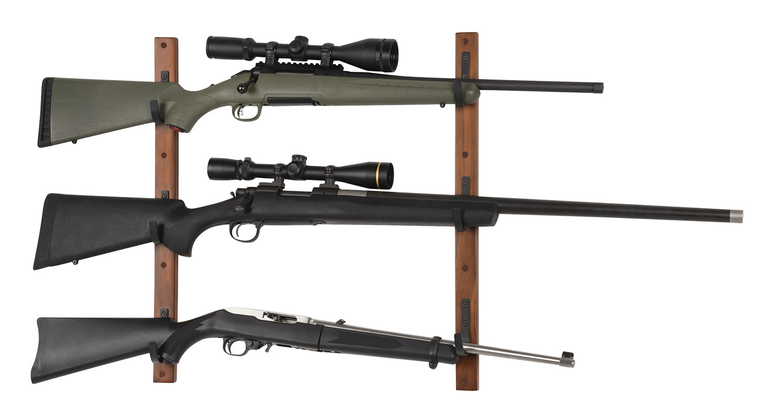 Allen 5656 Gun Collector 3 Gun Brown/Black Wood/Steel Holds 3 Rifle/Shotgun