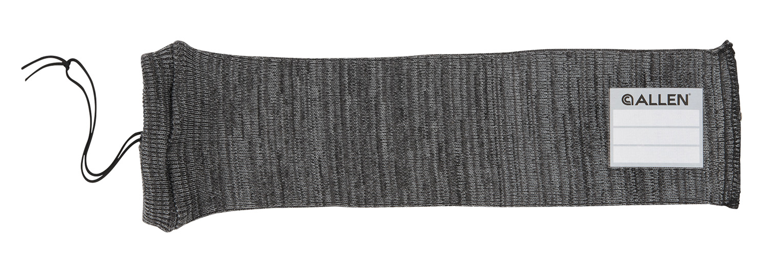 Allen 13170 Firearm Sock  made of Gray Silicone-Treated Knit with Custom ID Labeling Holds Handguns 14