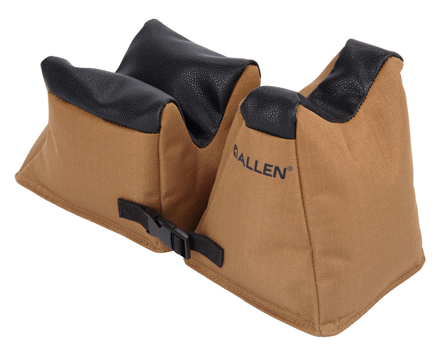 Allen 18411 X-Focus Shooting Rest Combo Prefilled Front and Rear Bag made of Coyote with Black Accents  Polyester, weighs 5.10 lbs, 11.50