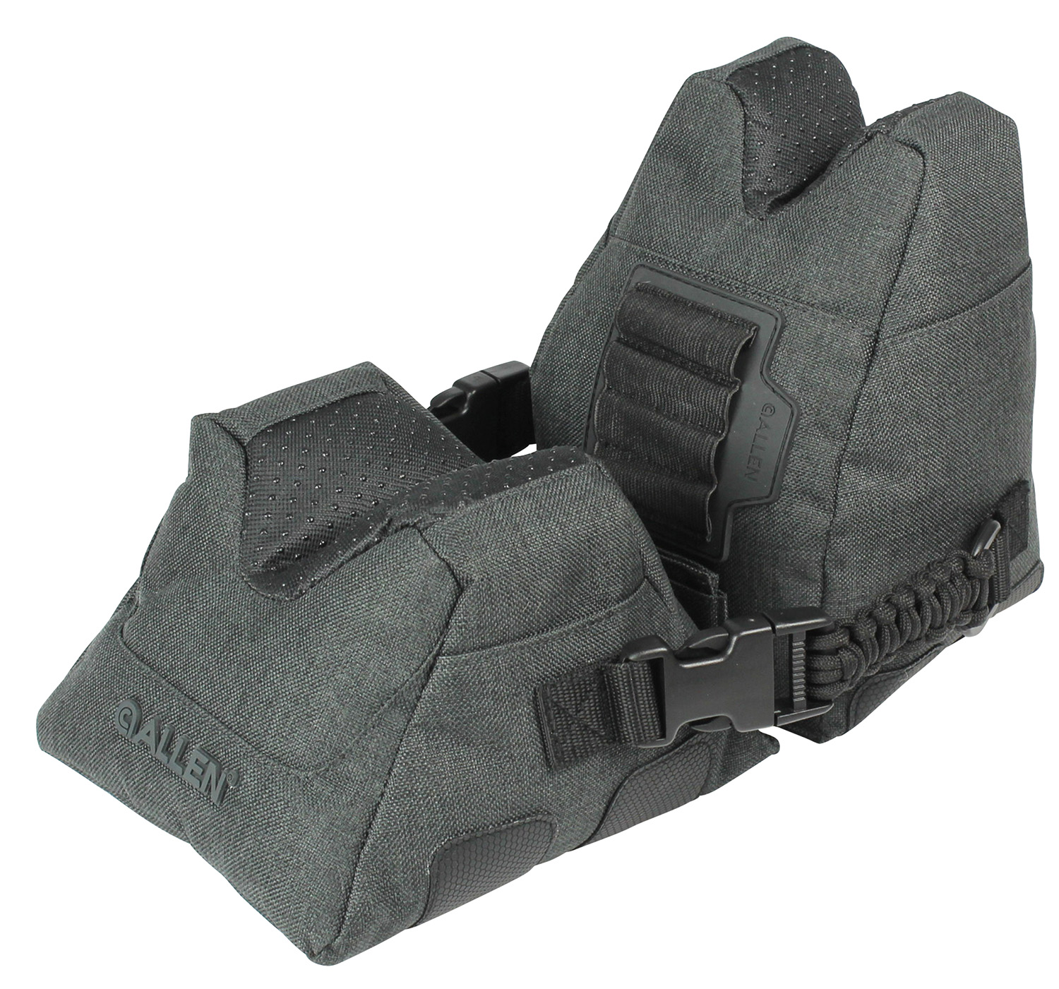 Allen 18417 Eliminator Shooting Rest Prefilled Front and Rear Bag made of Gray Polyester, weighs 4.50 lbs, 11.50