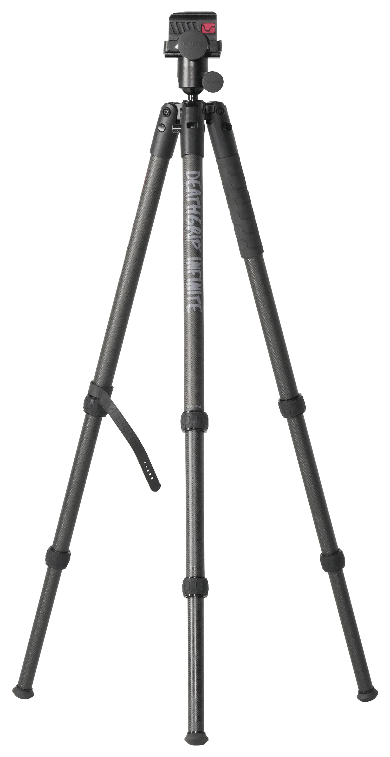 Bog-Pod 1163389 DeathGrip Infinite Tripod made of Carbon Fiber with Black Finish, Ball Head Mount, Hybrid Foot & DeathGrip Clamping System