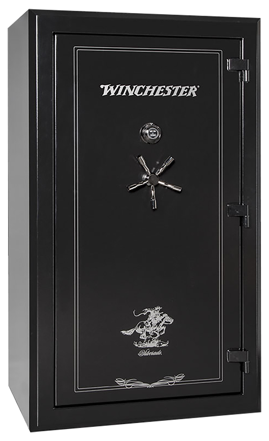 Winchester Safes  Silverado 51 Electronic Entry Black Powder Coat 10 Gauge Steel Holds Up to 48 Long Guns Fireproof- Yes