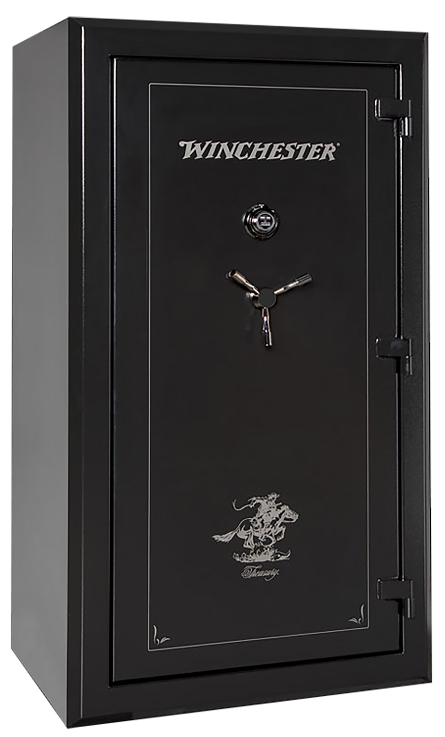 Winchester Safes  Treasury 26 Electronic Entry Black Powder Coat 10 Gauge Steel Holds Up to 48 Long Guns Fireproof- Yes