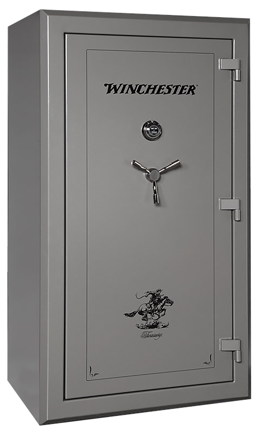 Winchester Safes  Treasury 26 Electronic Entry Gunmetal Powder Coat 10 Gauge Steel Holds Up to 48 Long Guns Fireproof- Yes