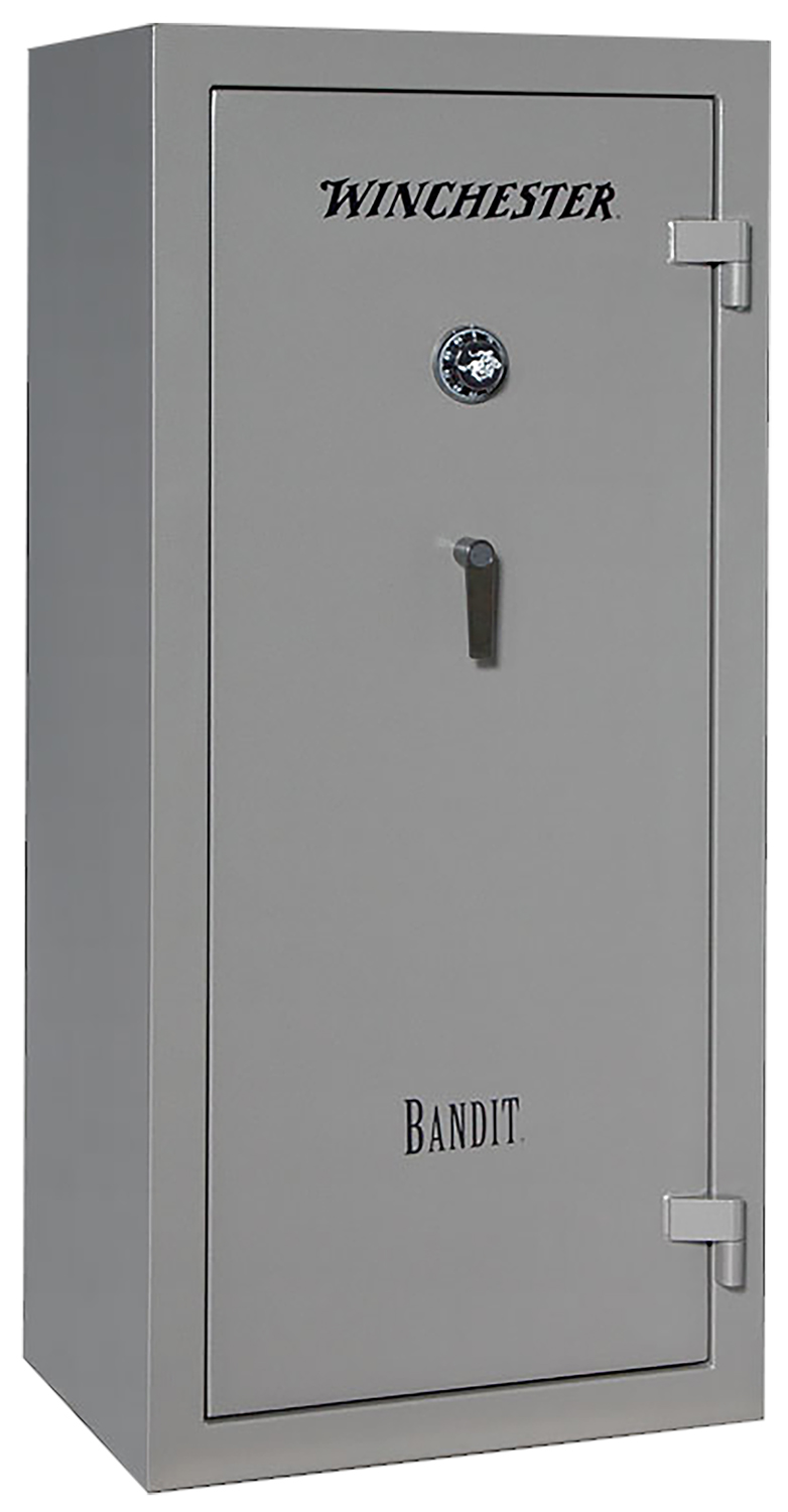 Winchester Safes  Bandit 19 Combination Entry Gunmetal Powder Coat 14 Gauge Steel Holds Up to 24 Long Guns Fireproof- Yes