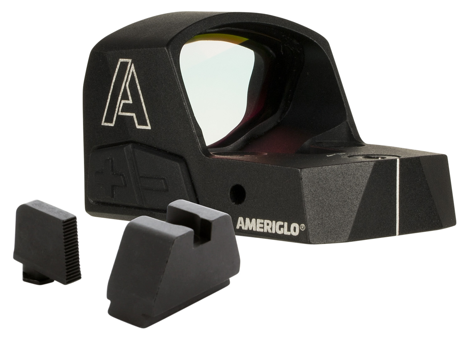AmeriGlo HVN03 Haven Carry Ready Combo Matte Black 1x 3.5 MOA Illuminated  Adjustable Red LED Dot Reticle Fits Glock MOS G1-5 Features Iron Sight Set