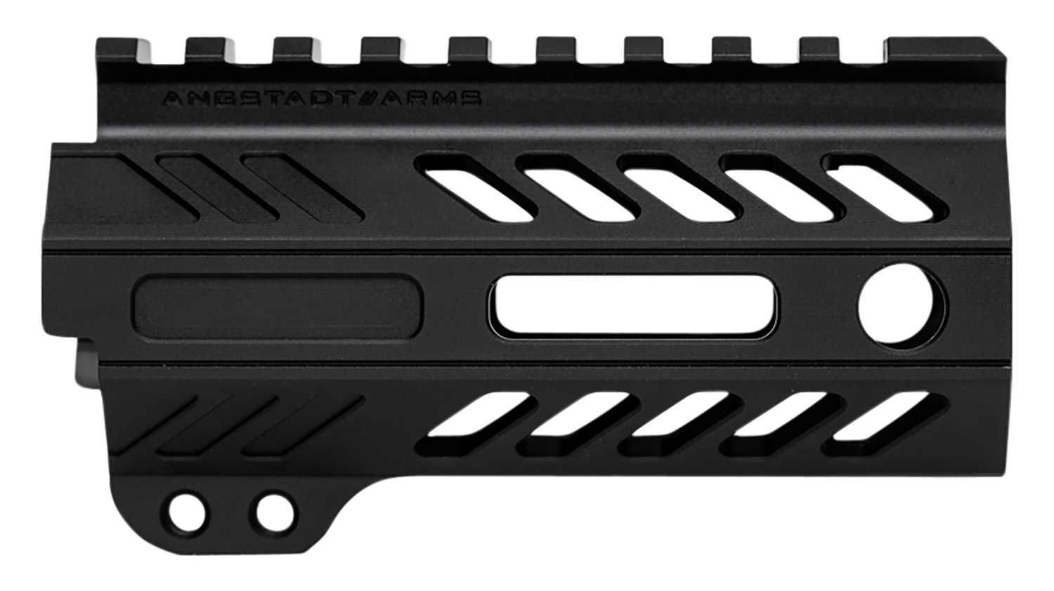 Angstadt Arms AA004HGMLT Ultra Light Handguard  made of Aluminum with Black Anodized Finish, M-LOK Style, Picatinny Rail & 4