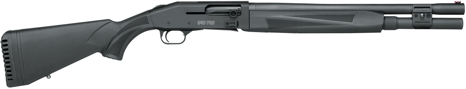 Mossberg 85152 940 Pro Tactical 12 Gauge SemiAuto 3 Inch 71 18.50 Inch Cylinder Bore, Black, Optic Cut Rec, Synthetic Furniture with QD Sling Mounts, Adj. Shim Stock, Fiber Optic Sight  | 12GA | 015813851527