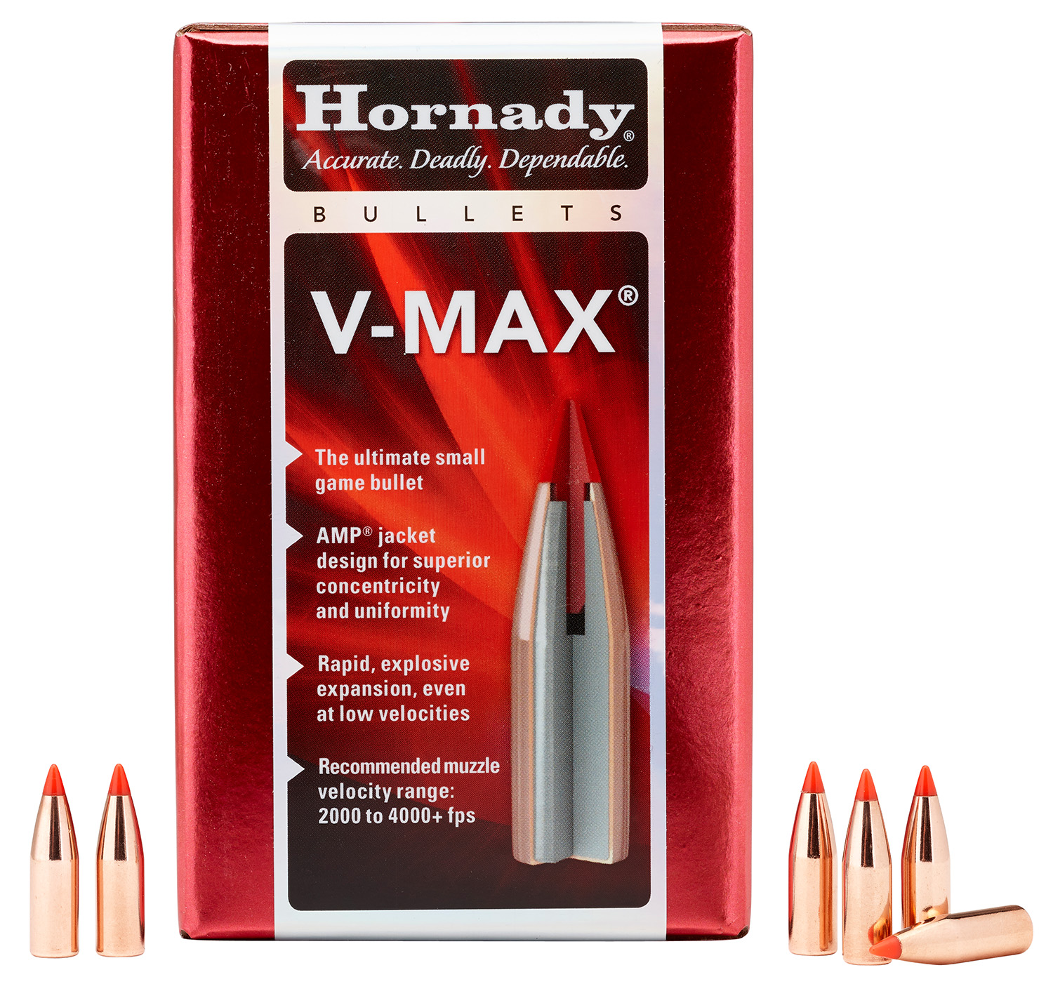 Hornady 22415 V-Max  6mm .243 65 gr V-Max 100 Per Box