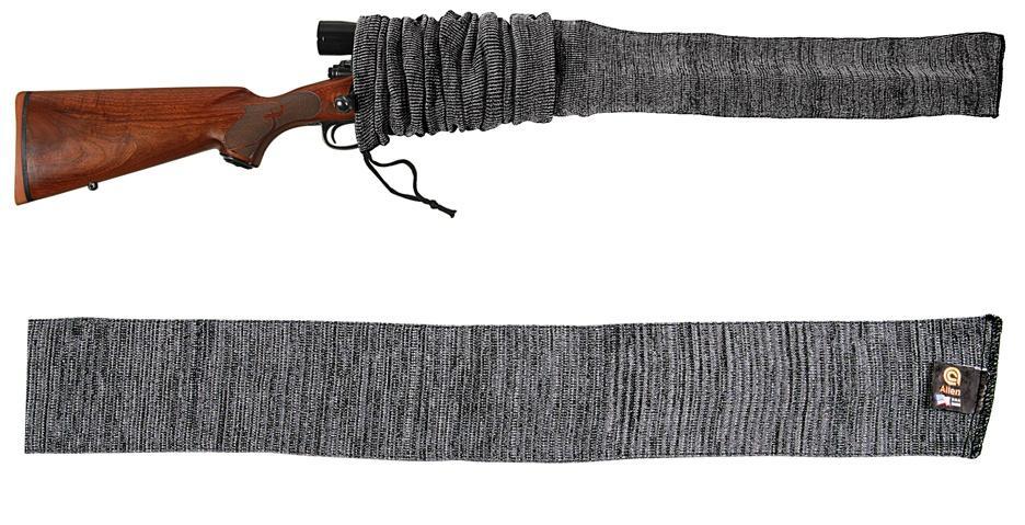 Allen 131 Firearm Sock  made of Knit with Heather Gray Finish & Silicone Treatment for Most Guns w/wo Scopes 52