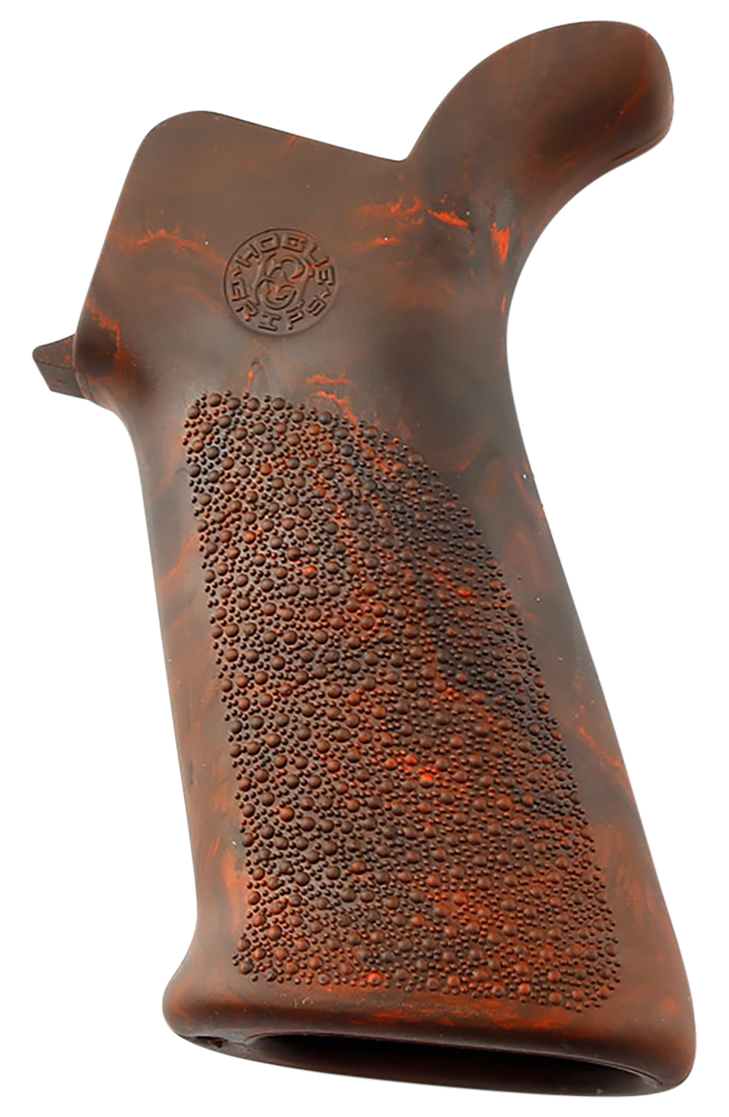 Hogue 15431 OverMolded Beavertail Made of Rubber With Red Lava Cobblestone Finish for AR-15, M16