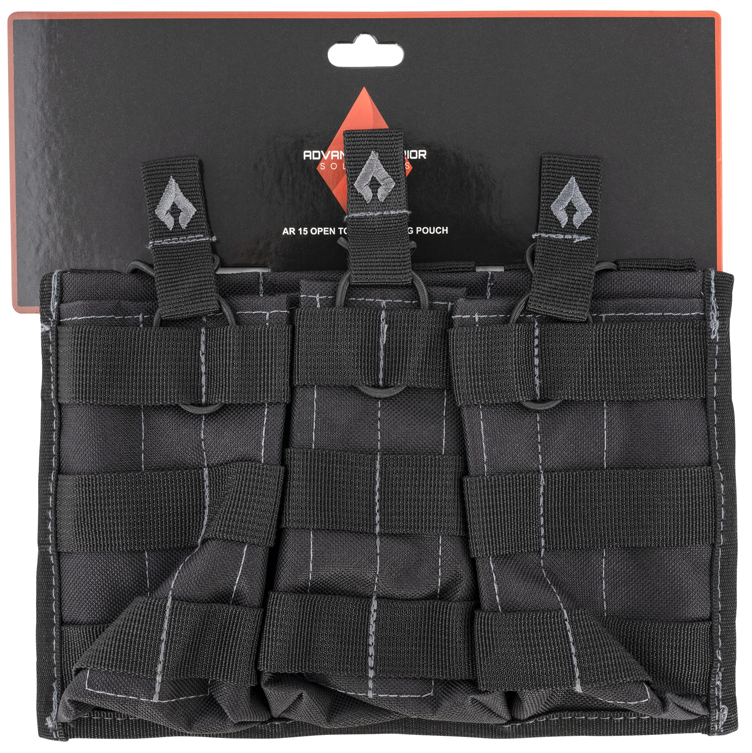 Advance Warrior Solutions AROTTMPBL Double Mag Pouch Open Top Black MOLLE