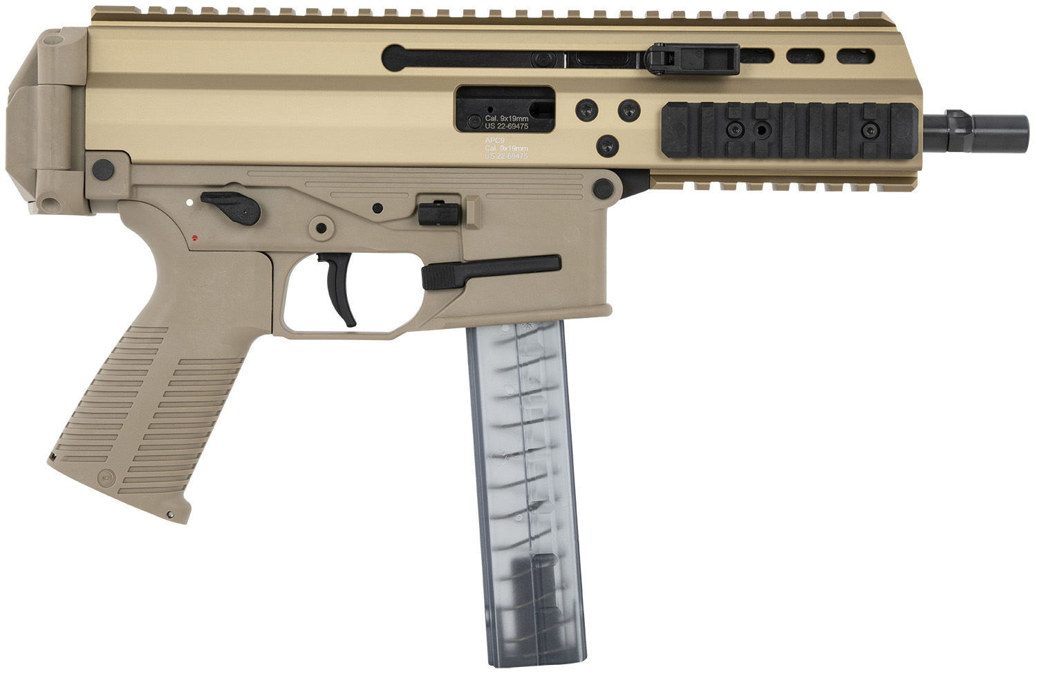 B&T Firearms 36039CT APC9 Pro  9mm Luger 30+1 6.80