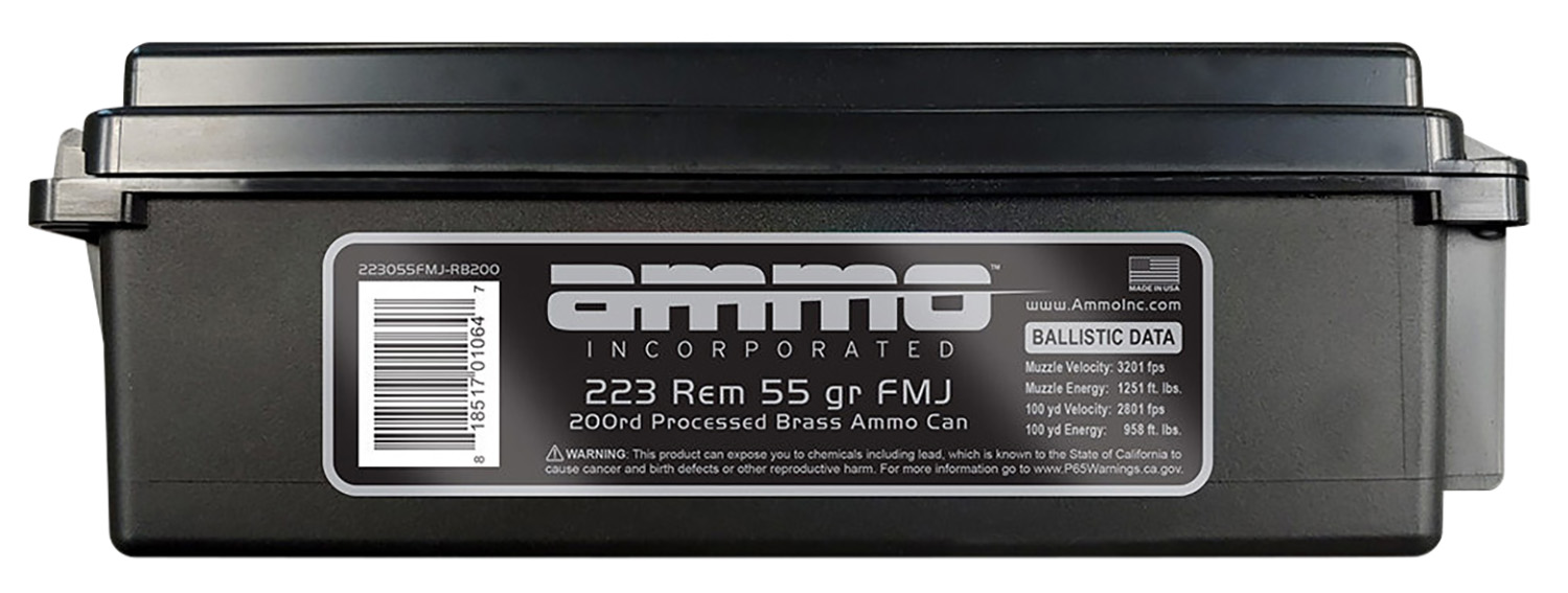 Ammo Inc 223055FMJRB200 Signature  223 Rem 55 gr Full Metal Jacket (FMJ) 200 Per Box/6 Cs