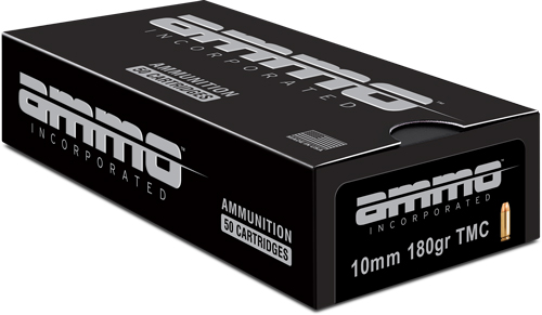 Ammo Inc 10180TMCA50 Signature  10mm Auto 180 gr Total Metal Case (TMC) 50 Per Box/20 Cs