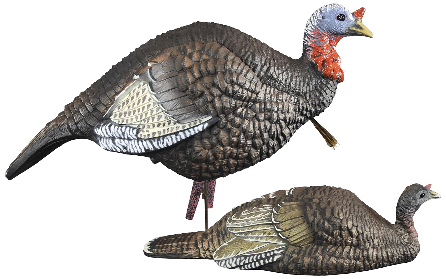 Higdon Outdoors 63181   XHD Hyper Feathering & Iridescence, Lightweight Hard Body Construction, Includes Laydown Position Hen & Semi-Aggressive Posture Jake