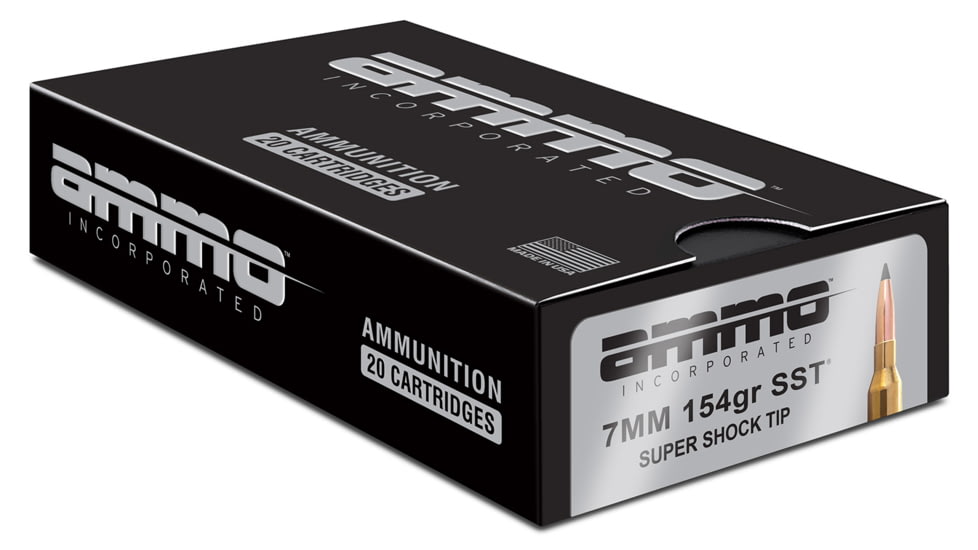 Ammo Inc 7MM154SSTA20 Signature  7mm Rem Mag 154 gr Super Shock Tip (SST) 20 Per Box/10 Cs