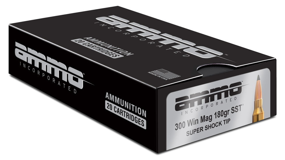 Ammo Inc 300WM180SSTA20 Signature  300 Win Mag 180 gr Super Shock Tip (SST) 20 Per Box/10 Cs