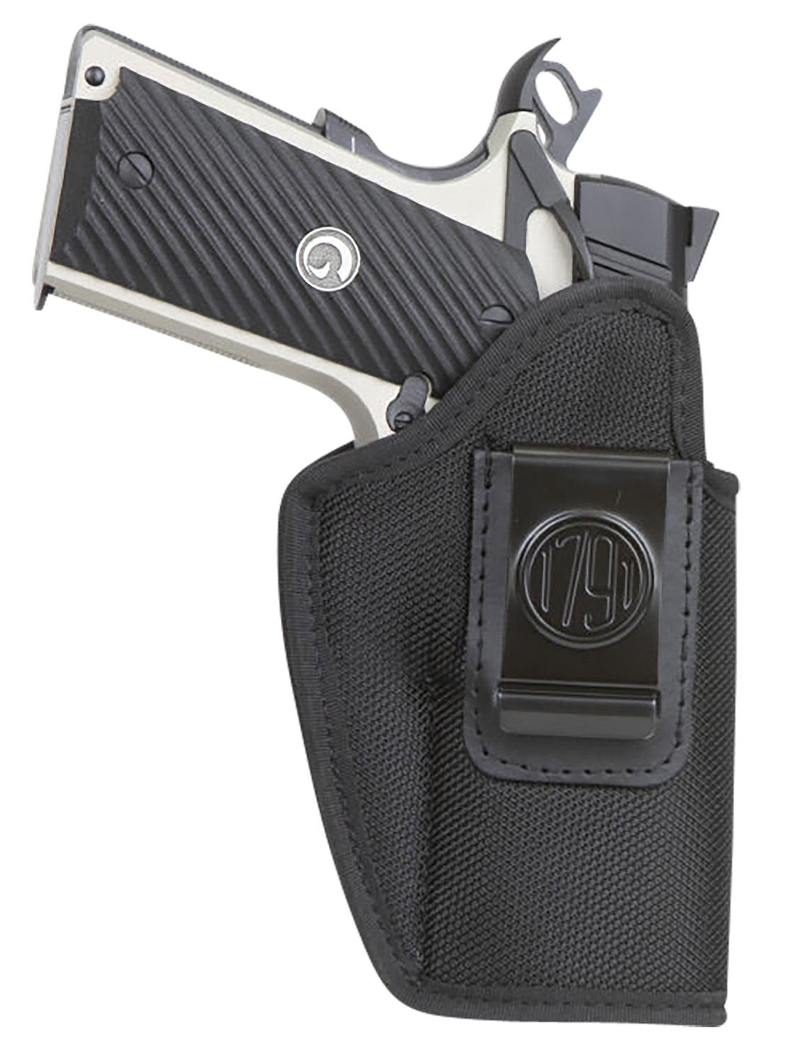 1791 Gunleather PNIWB4BLKR Premium Nylon  IWB Size 04 Black Ballistic Nylon Belt Clip Right Hand