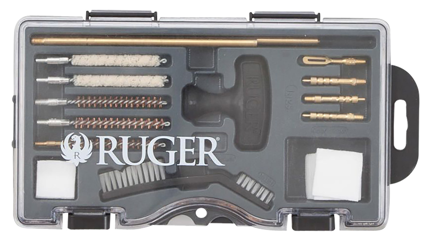 Ruger 27822 Rimfire Cleaning Kit .22 Cal Bronze Bristles 12 Black Plastic Case | 026509009245