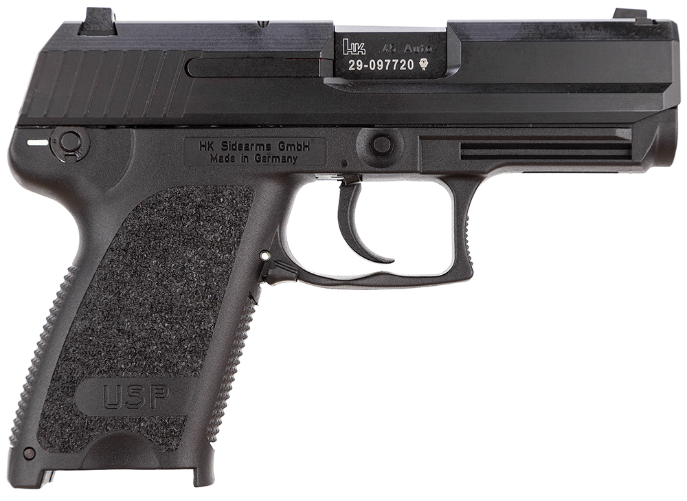 HK 704531A5 USP45C Compact V1 45 Automatic Colt Pistol ACP Single/Double 3.78 Inch 81 Black Interchangeable Backstrap Grip Blued Slide | NA | 642230244559