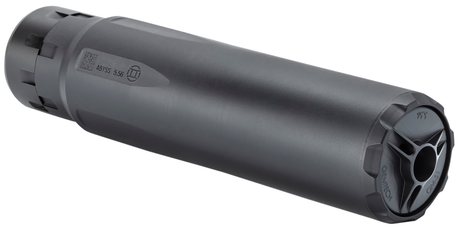 Gemtech 13549 Abyss  5.56mm Cal, Black Stainless Steel/Titanium Tube, Muzzle Brake & ETM Adapter Included