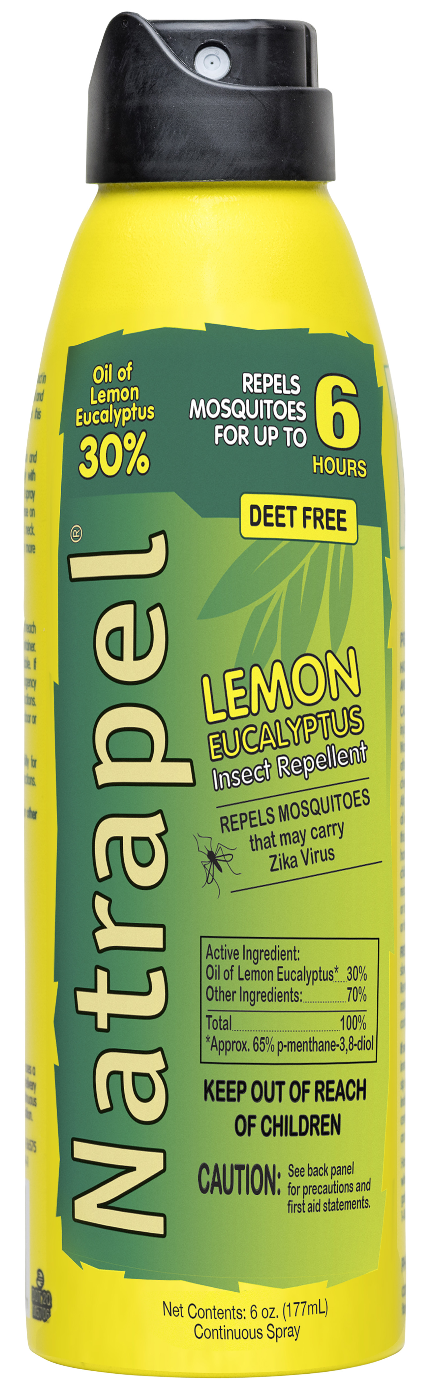Natrapel 00066865 Lemon Eucalyptus  6 oz Aerosol Repels Ticks Effective Up to 6 hrs | 044224068651