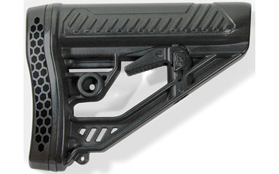 ADAPTIVE TACTICAL AT02012 EX Performance  Adj. Black Synthetic M4 Style, Vented Rubber Butt Pad, Swivel Stud, Fits AR-Platform (Mil-Spec Buffer Tubes)