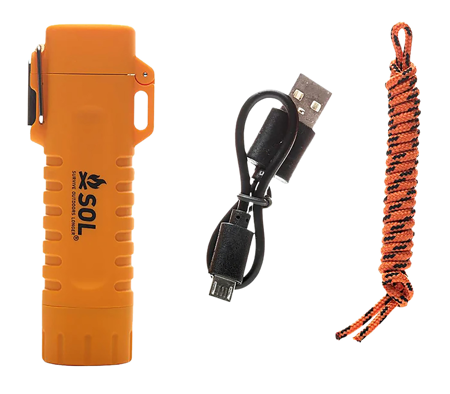 Survive Outdoors Longer 01401243 Fire Lite Fuel Free Lighter Orange Plastic Includes USB Cable/Lanyard | 707708212437