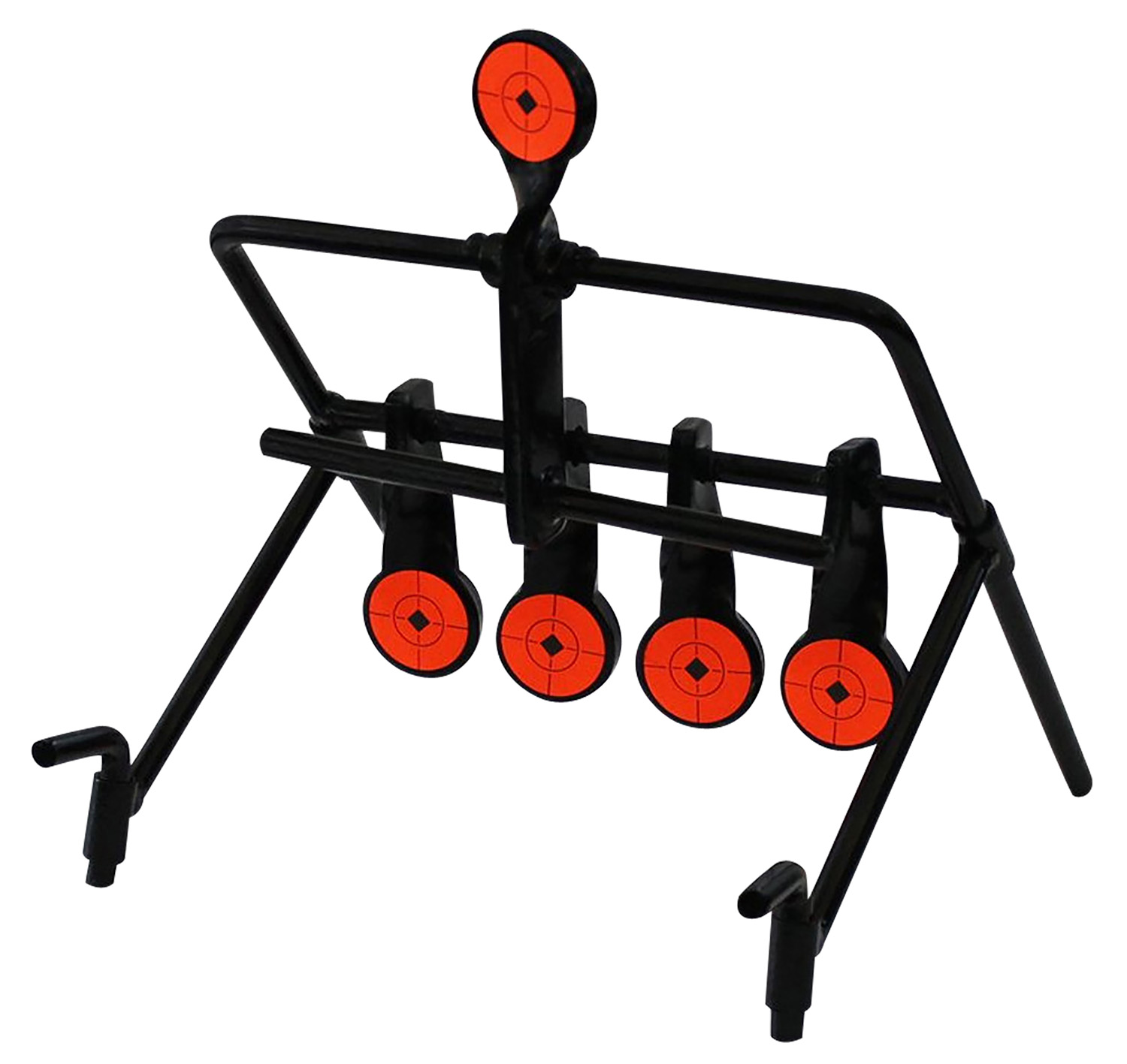 Birchwood Casey 47021 World of Targets Resetting Gallery 1.75 Inch Rimfire Rifles/Handguns Black/Red 0.37 Inch Thick Standing Works With Rimfire | 029057470215