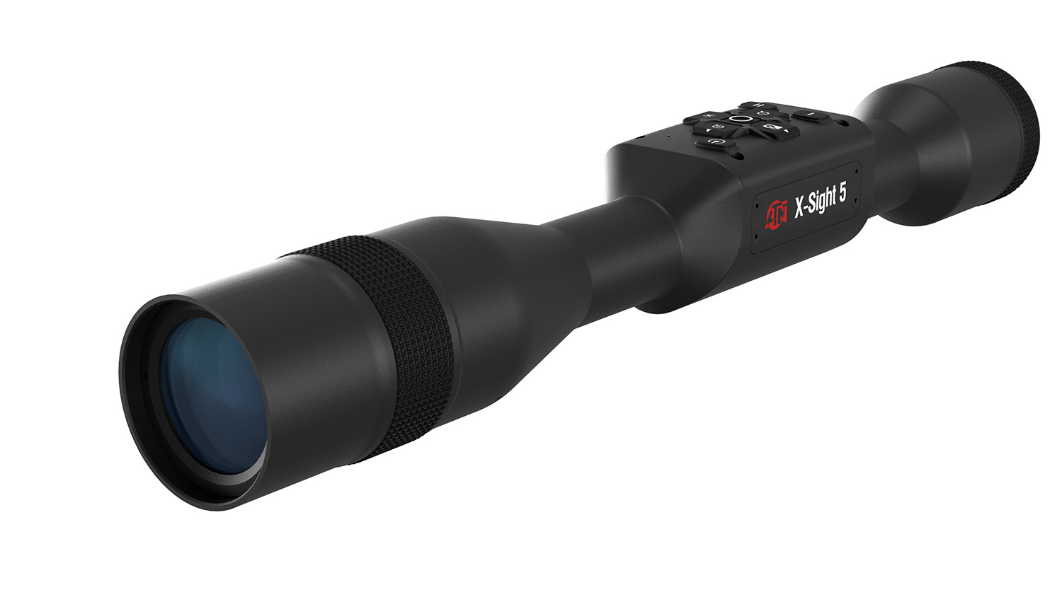 ATN DGWSXS5255P X-Sight 5 LRF Night Vision Rifle Scope, Black Anodized 5-25x30mm, Gen 5, Smart Mil Dot Reticle, Features Laser Rangefinder