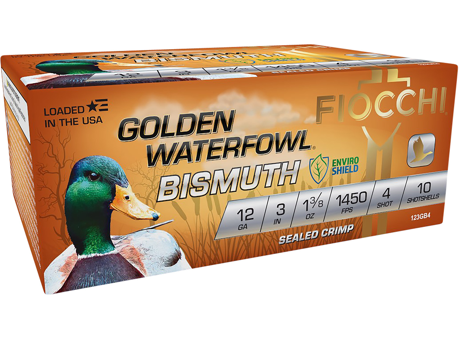 Fiocchi 123GB4 Golden Waterfowl Bismuth 12 Gauge 3
