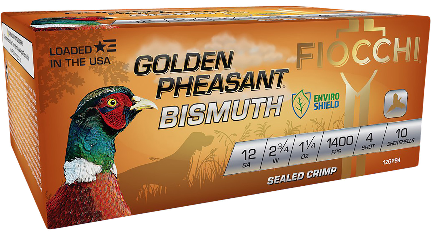 Fiocchi 12GPB4 Golden Pheasant Bismuth 12 Gauge 2.75